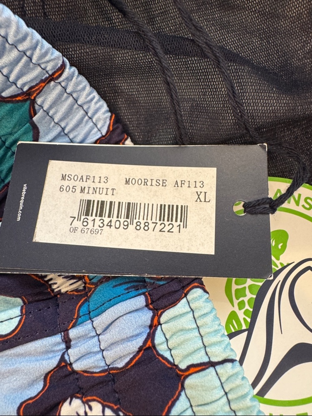 Vilebrequin Moorise Moorea Swim Trunks XL Blue Floral Turtle Print NWT - Picture 8 of 16